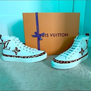 Louis Vuitton, Shoes, Authentic Louis Vuitton Cheetah Print High Tops  Size 37 7